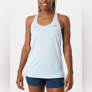 New Balance Women's Impact Run Tank Top White Heather L New with Tags